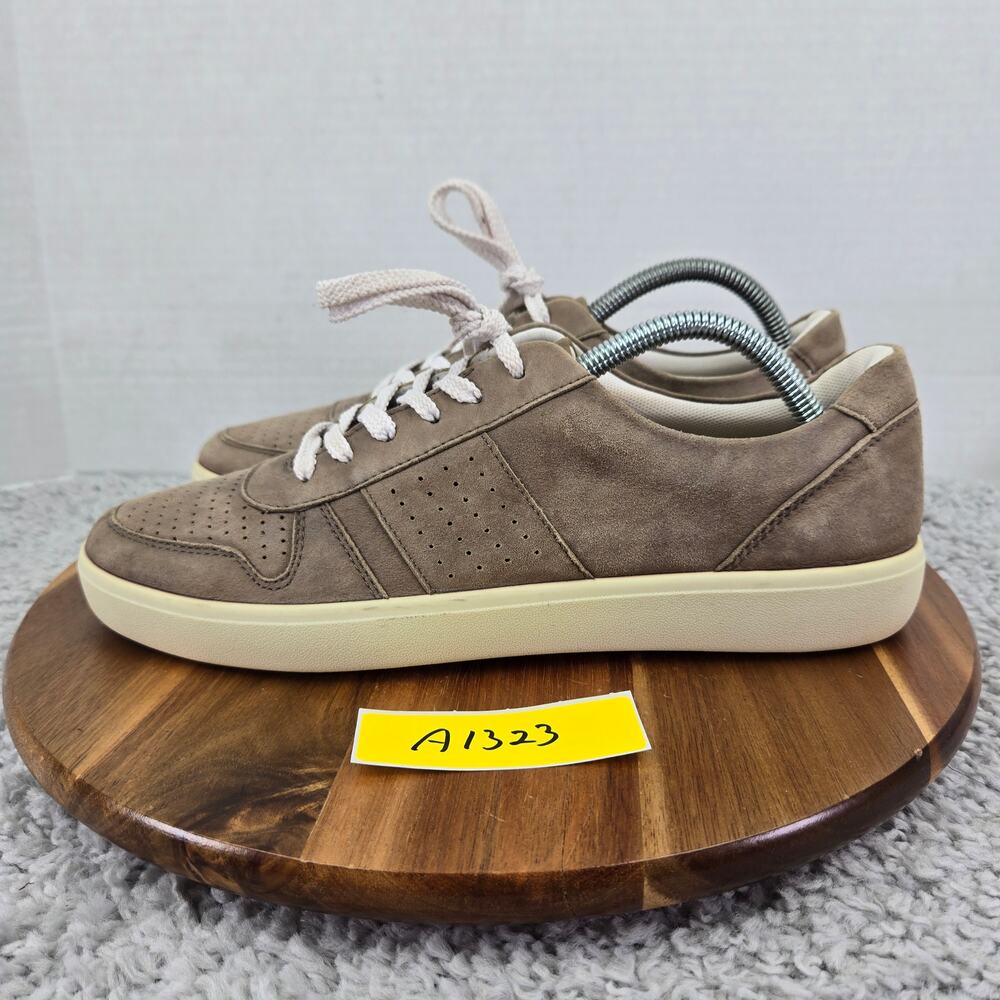 Hotter Womens 9.5 Swerve Slim Brown Suede Casual Lace Up Daily Comfort Sneaker